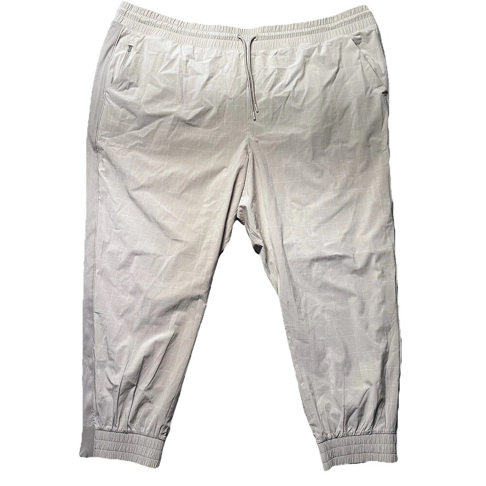 Athleta Womens 26 Brooklyn Jogger Pants Beige Elastic Waist Athletic EUC